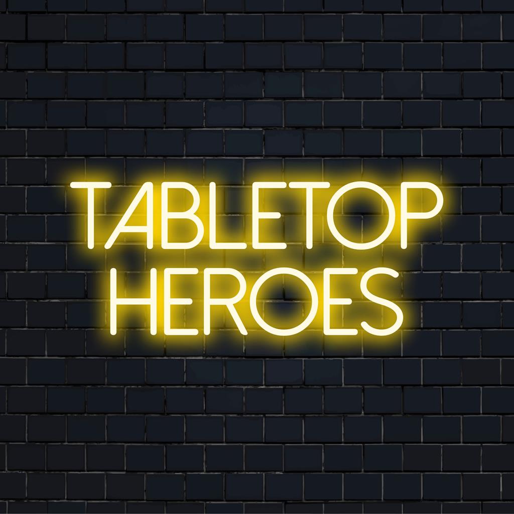 Custom-made LED tabletop neon sign from The Art Neon brand, a vibrant piece perfect for unique neon decor.