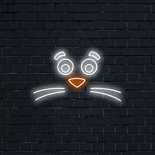 "Lice životinje s neonskim natpisom brkova" dodaje otkačenost svojim razigranim dizajnom, bacajući neobičan sjaj koji unosi humor i karakter u vaš prostor.