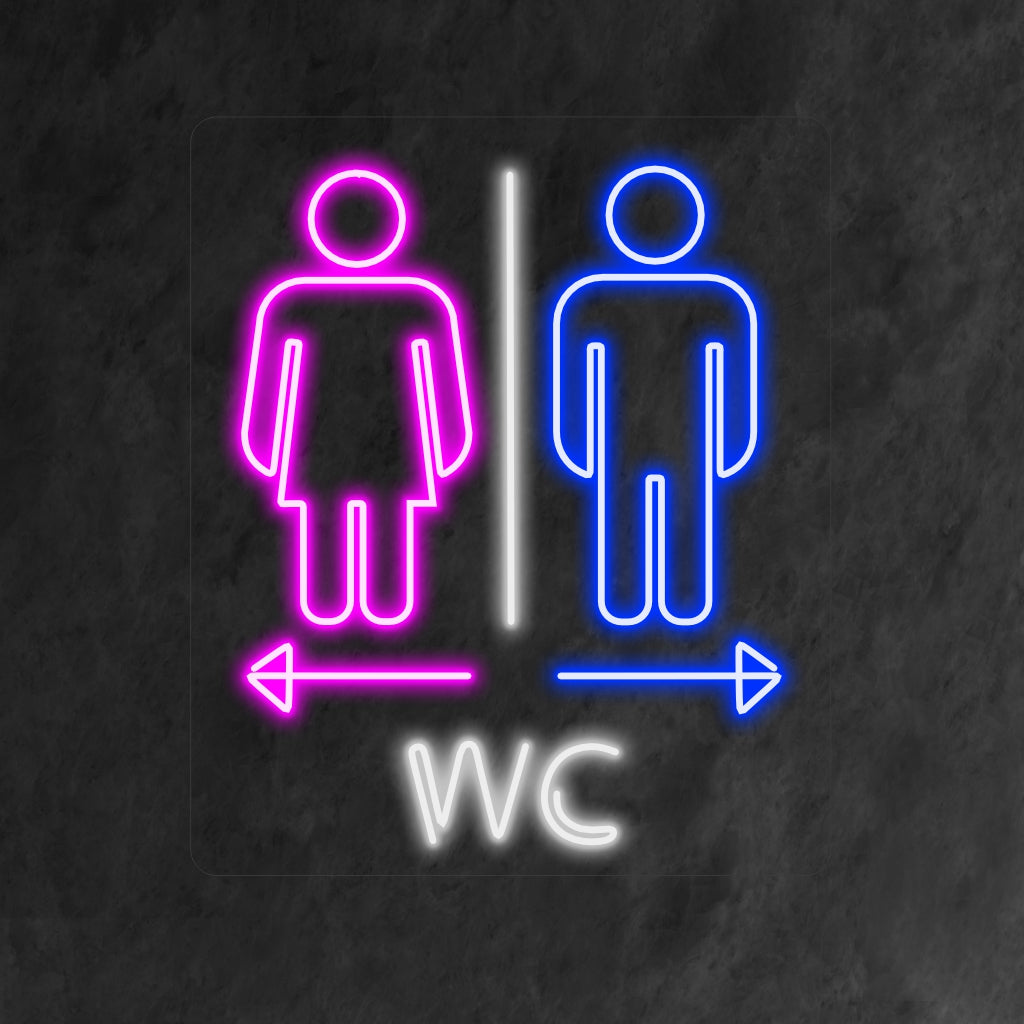 Wc Neon Toilet WC Men and Women Neon Sign | Modern LED Wall Art | The Art Neon