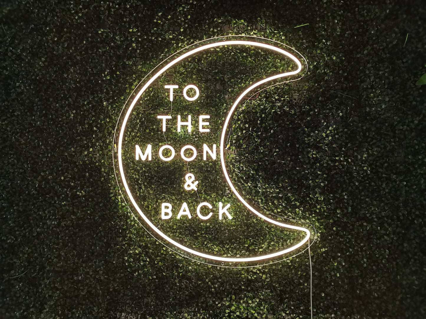 To the moon & Back Insegna al neon