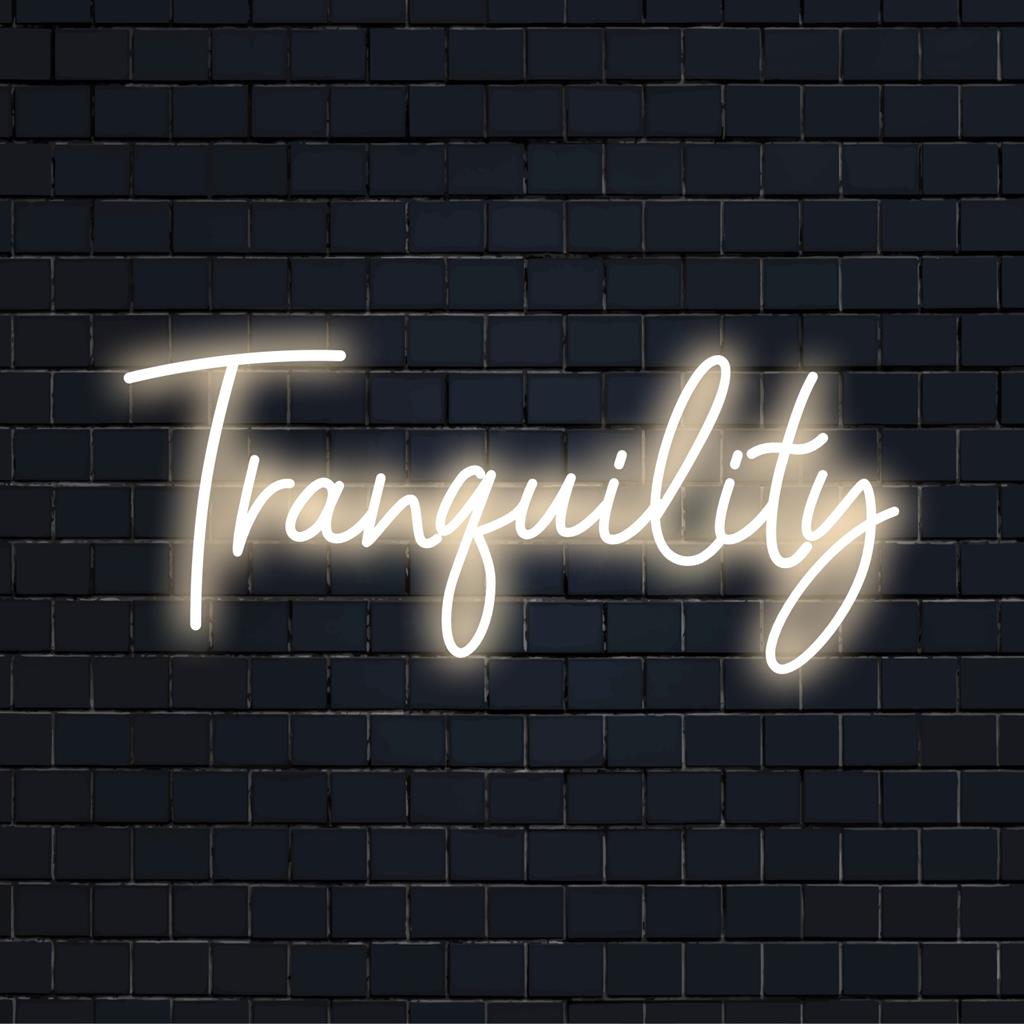 Vibrant Tranquility custom LED neon sign; perfect as neon light decor or neon wall art adding unique flair to any space.