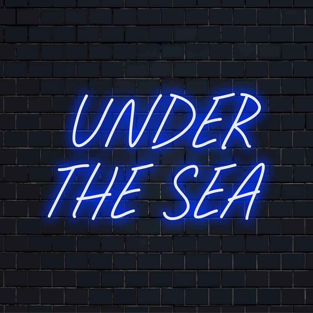 Vibrant care-free LED Custom Sign with sea-themed design, perfect neon decor for ocean lovers and unique wall art enthusiasts.