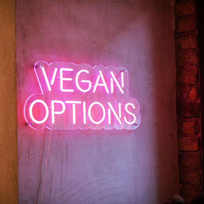 Vegan Options Neon Sign