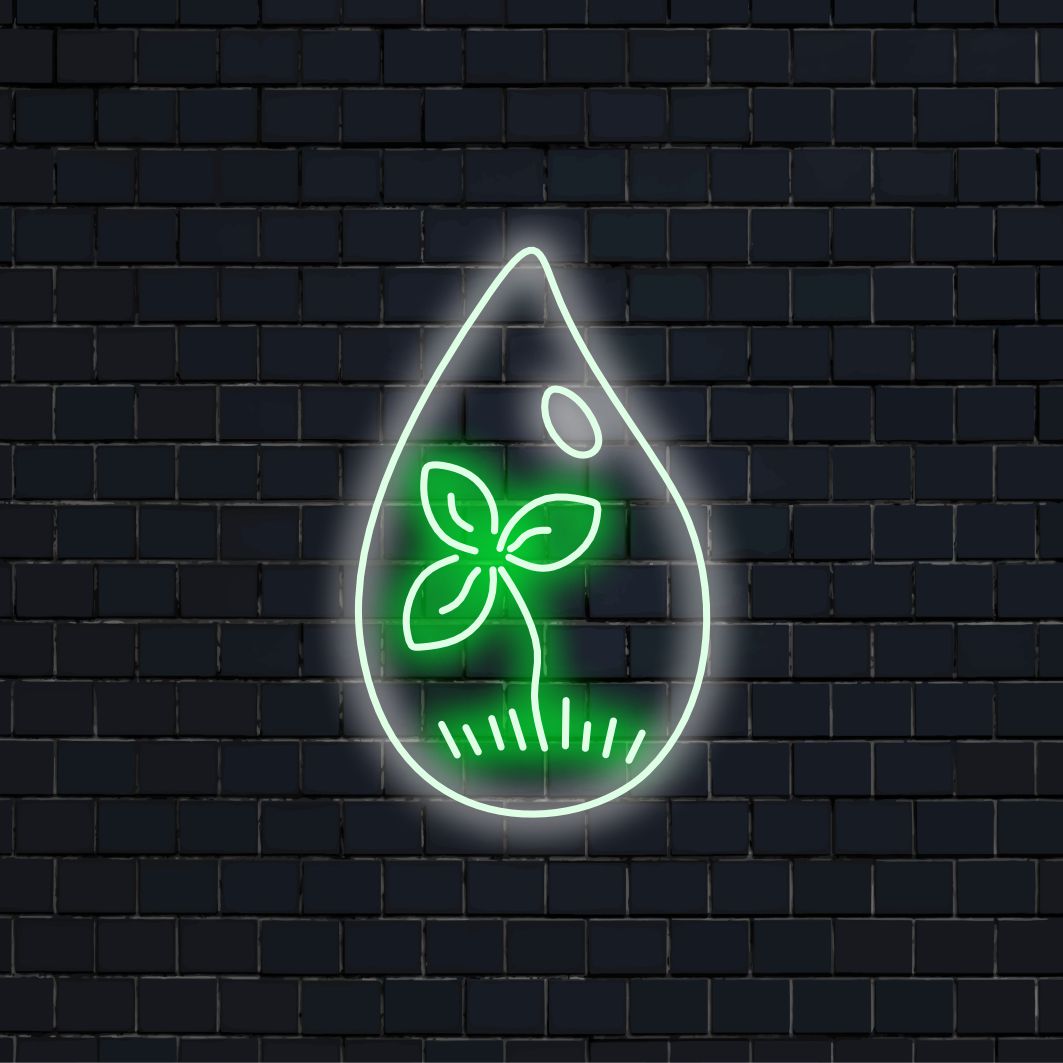 "Kap vode i klica s lišćem Neon Sign" je prirodom inspiriran i osvježavajući dodatak vašem interijeru. Neonsko svjetlo koje hvata bit rasta i vitalnosti.