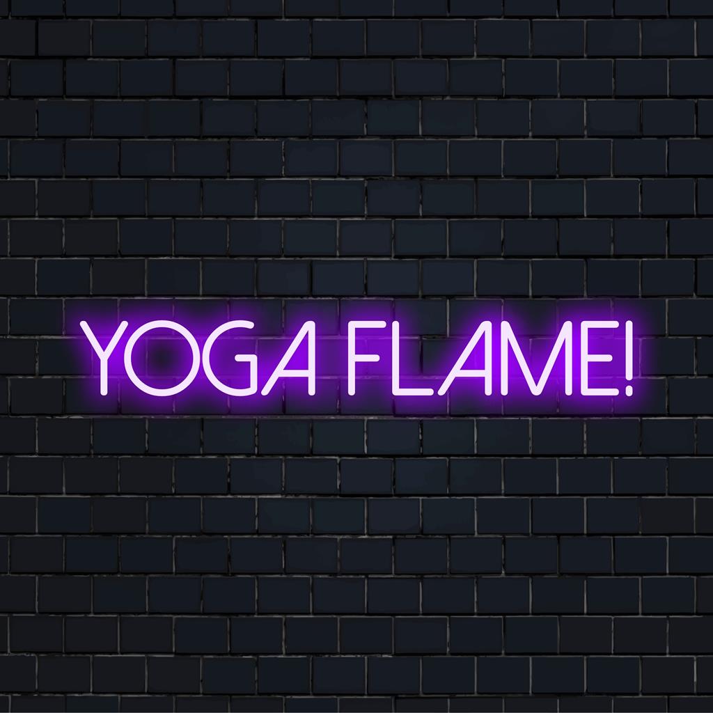 Artistic Yoga Flame! Πινακίδα νέον LED που λάμπει έντονα, ιδανική για προσαρμοσμένη διακόσμηση από νέον ή μοναδικό κεντρικό έργο τέχνης τοίχου.