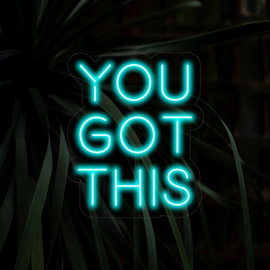 "You Got This Neon Sign" motivates with its encouraging glow, creating a positive and determined atmosphere that inspires confidence and determination in your space.