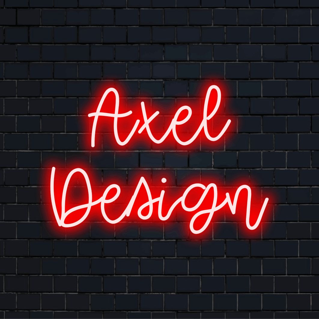 Axel Lettering Letrero de neón LED personalizado de Axel Design | Luz personalizada ...