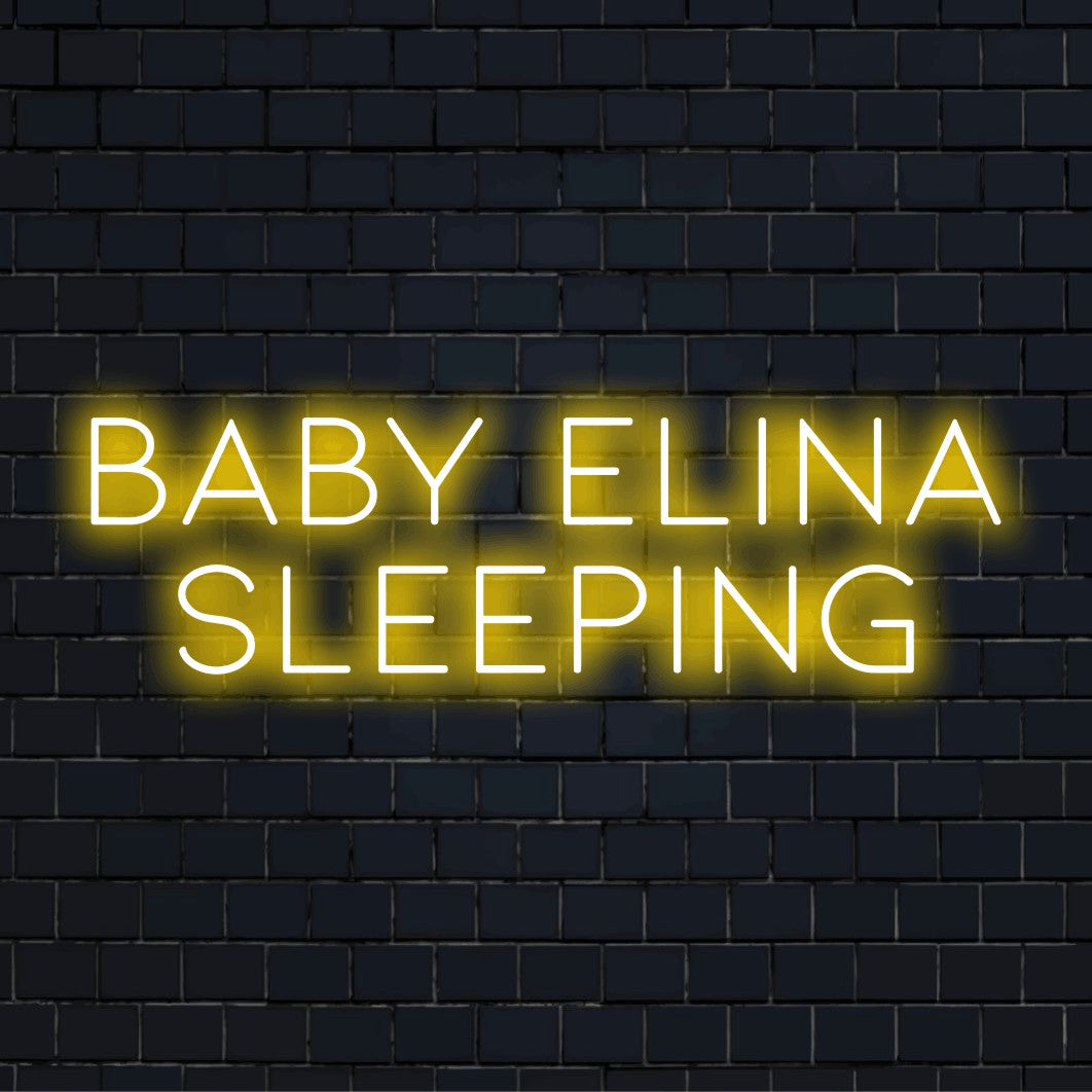 Baby Elina Sleeping – letrero de neón LED | The Art Neon