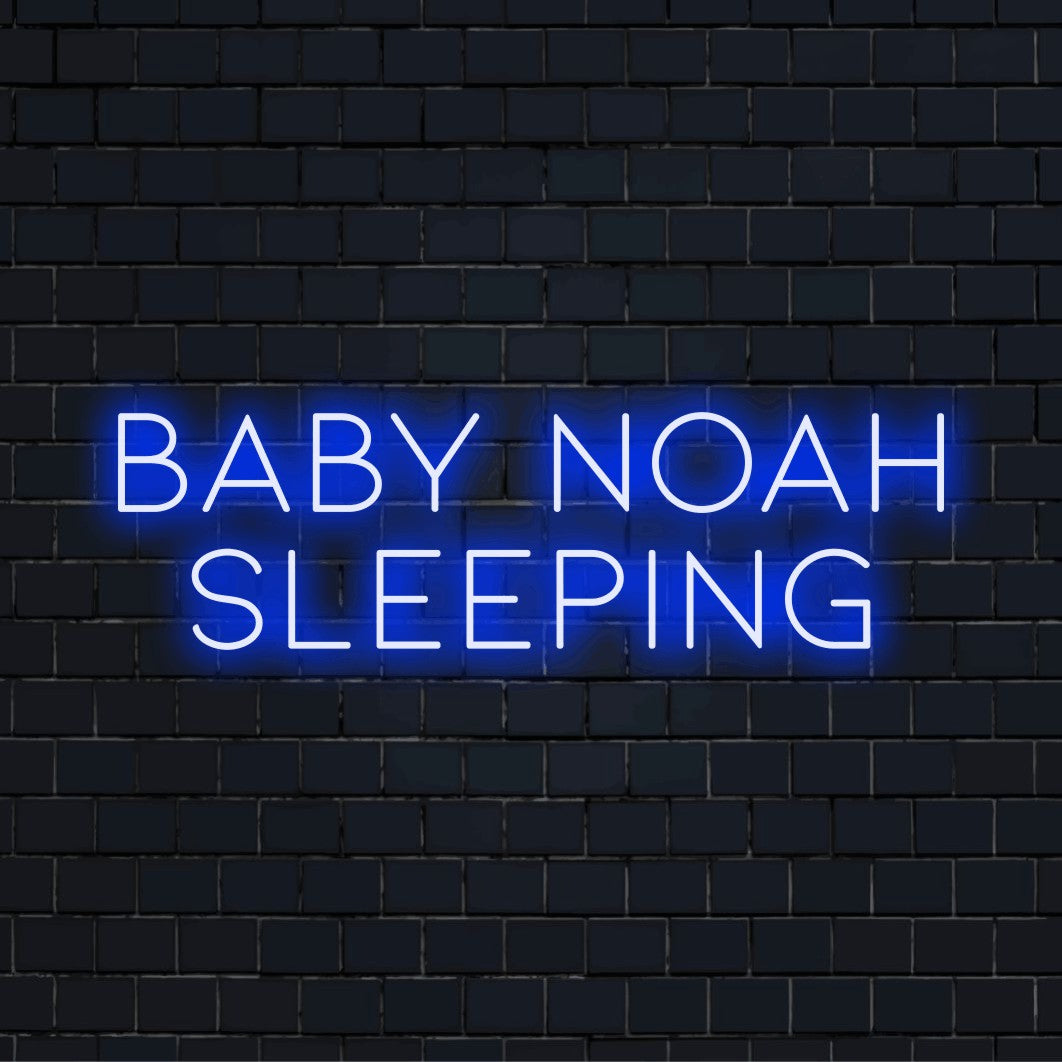 Baby Noah Sleeping – néon mural LED – The Art Neon