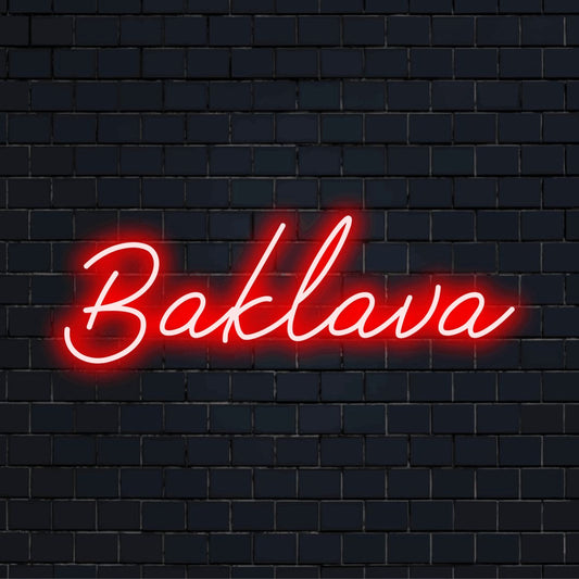 Bosnian Folk Neon Light with glowing wall decor against brick backdrop