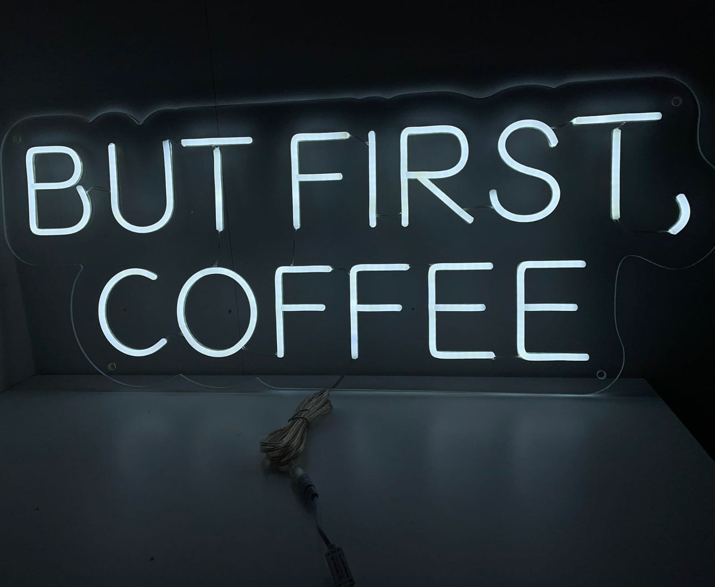 But First, Coffee Neonskylt