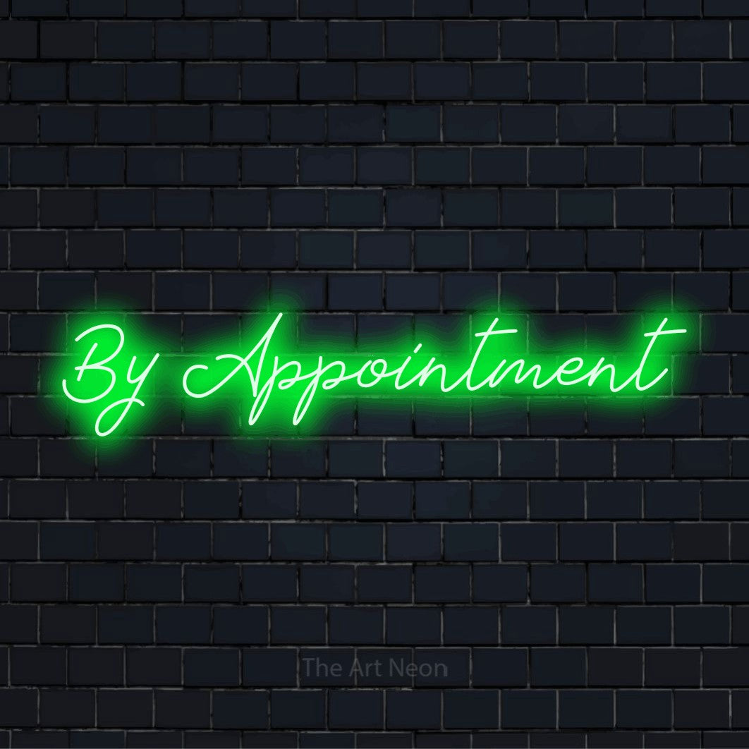 By Appointment LED Neon Sign | The Art Neon