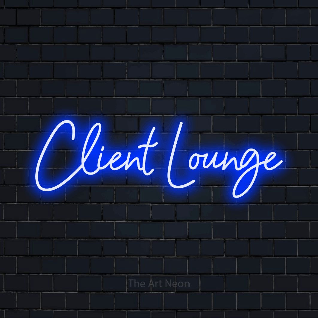 Client Lounge Script Client Lounge rótulo luminoso | The Art Neon