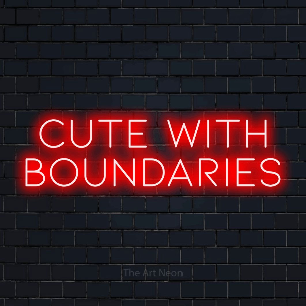 Cute With Boundaries LED Neon Sign | Modern Wall Art – The Art Neon