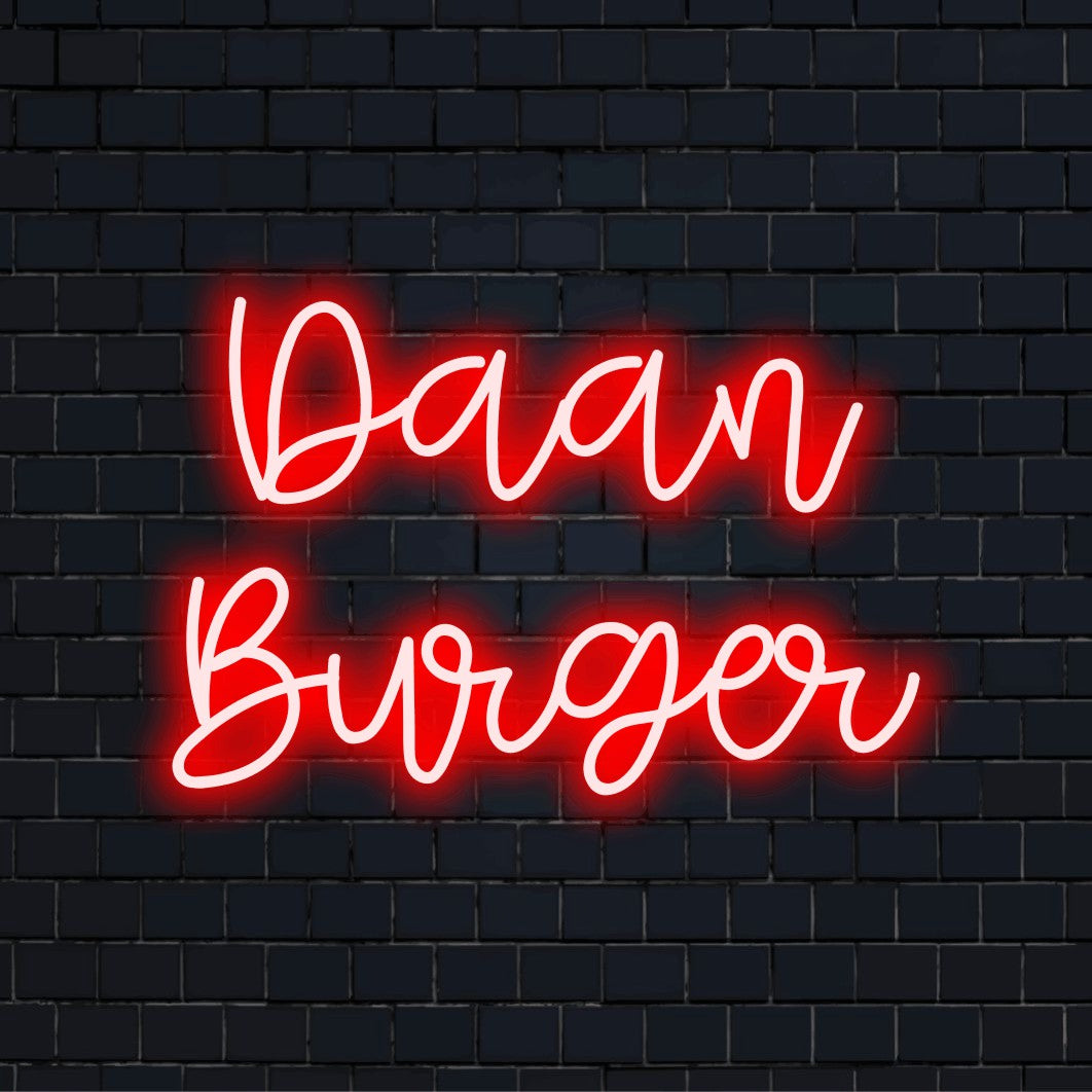 Sign Daan Letrero de neón con nombre personalizado de Daan Burger | Letrero ...