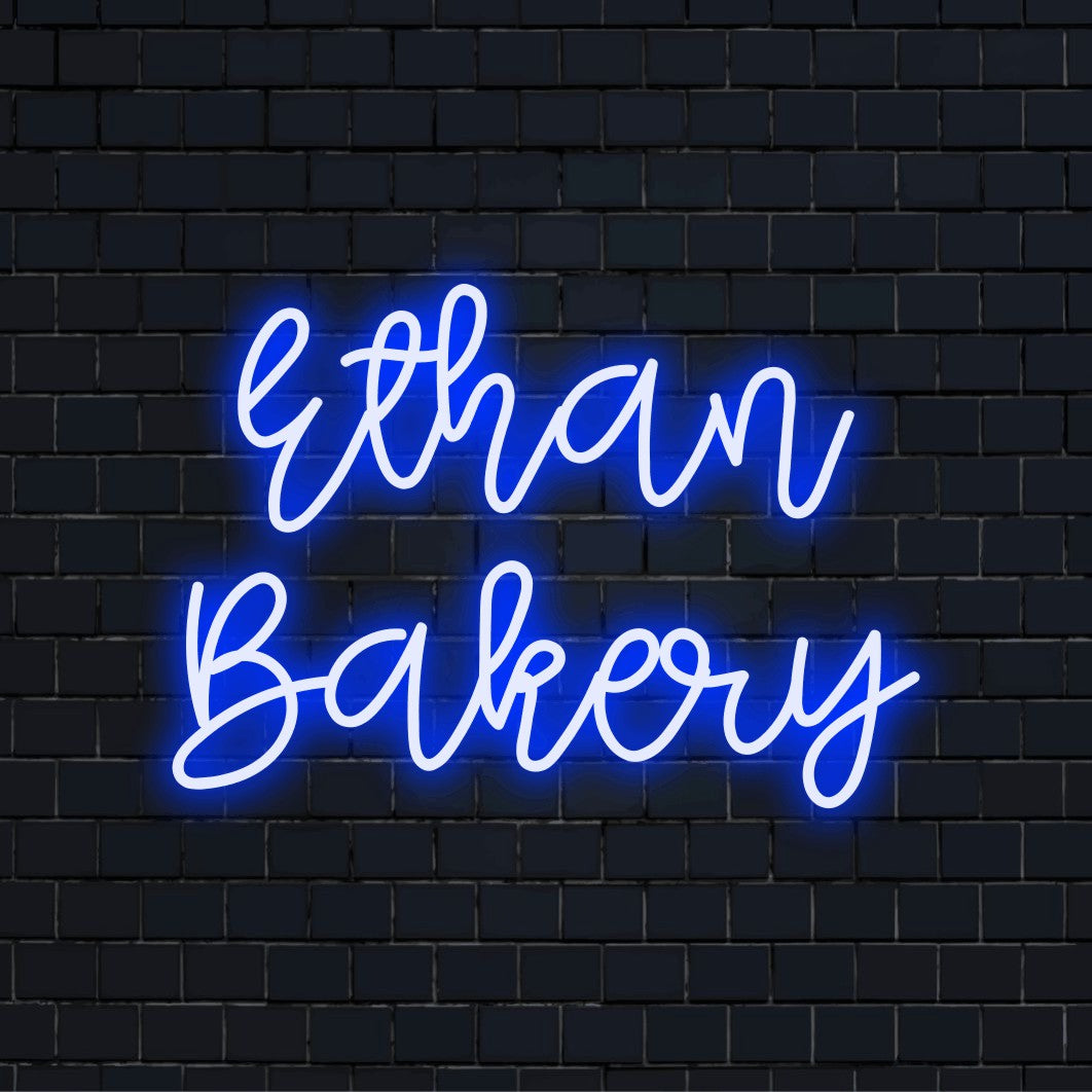 Ethan Bakery Custom Name Neon Sign | Light Sign – The Art Neon