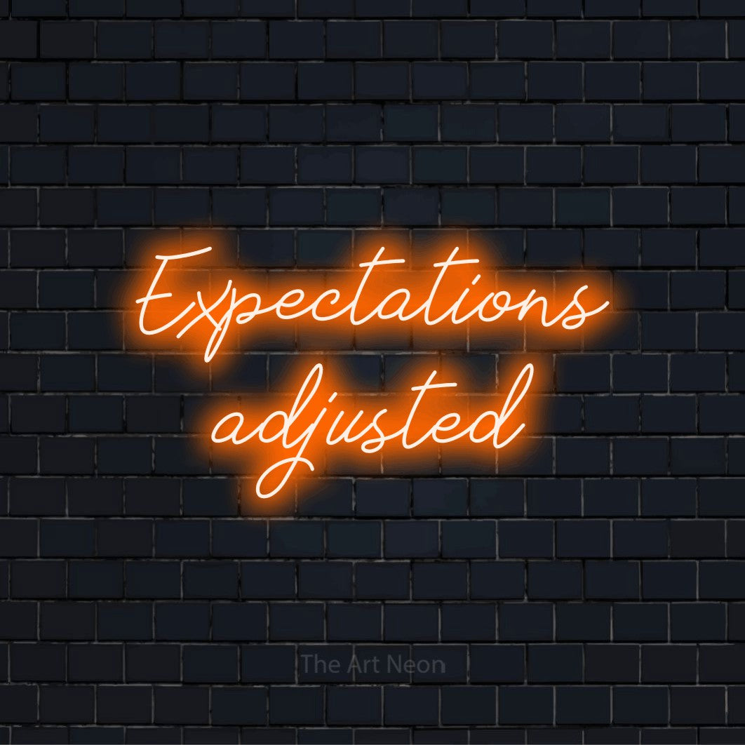 Expectations Adjusted LED Neon Sign | Modern Wall Art – The Art Neon