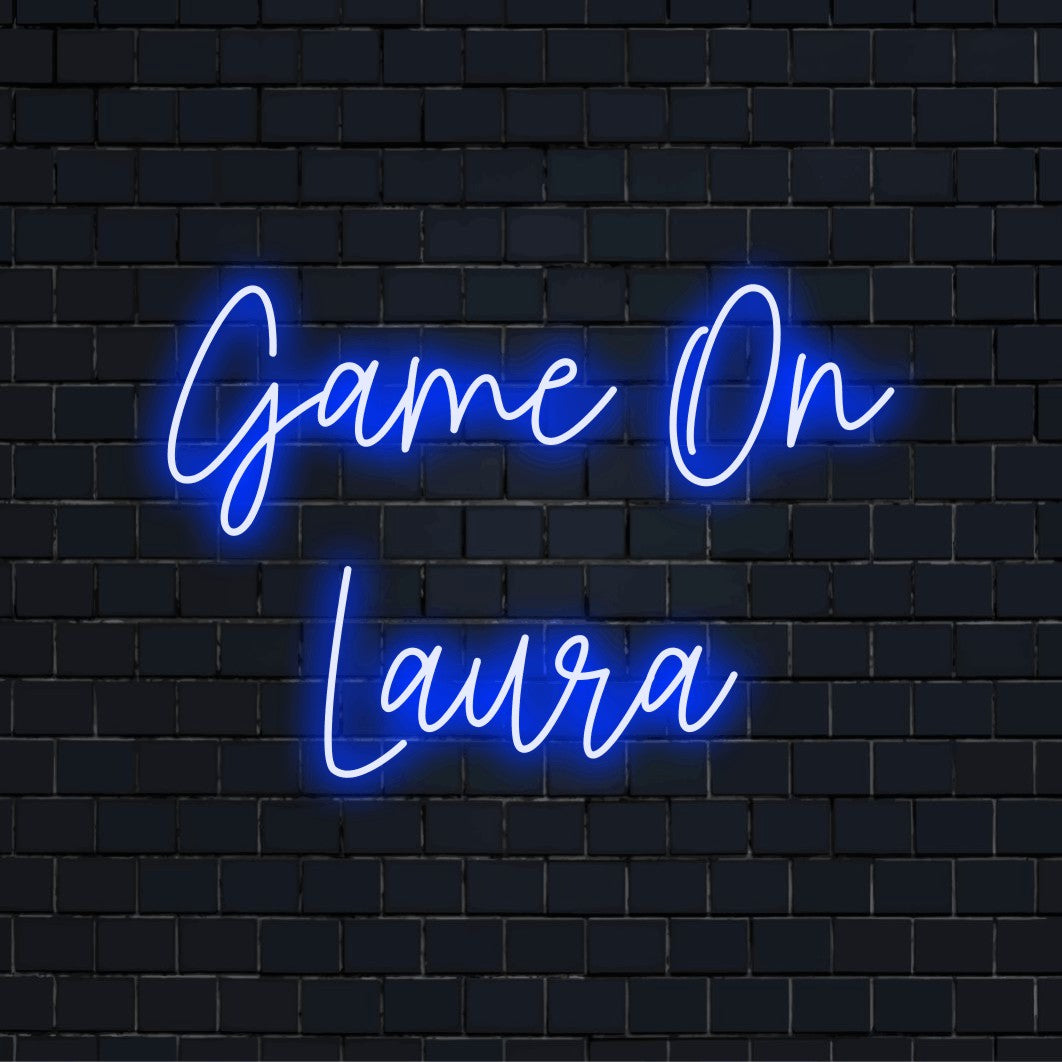 Game On Laura Personalized LED Neon Sign | Light Sign – The Art Neon