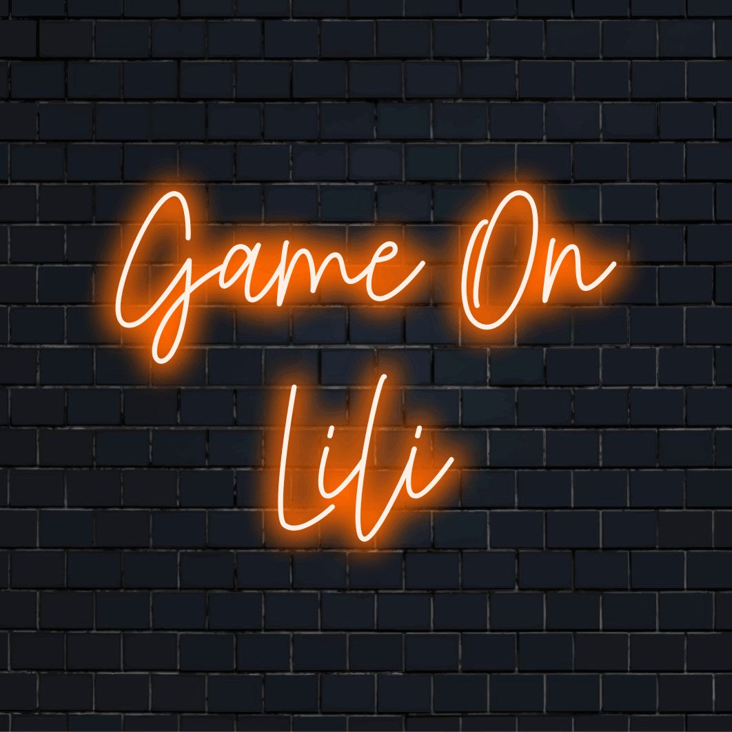 Game On Lili Custom Name Neon Sign | Custom Light – The Art Neon