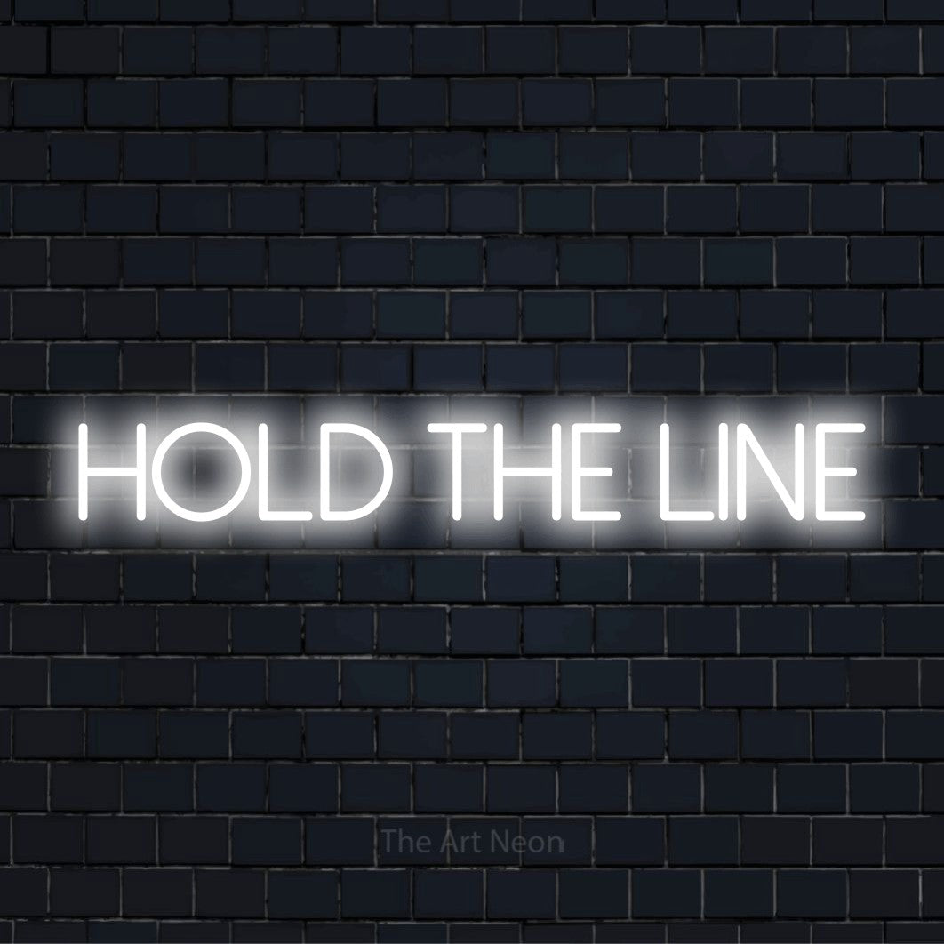 Hold The Line LED Neon Sign | Modern Wall Art – The Art Neon