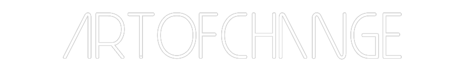 Neoninis ženklas su užrašu: ArtOfChange