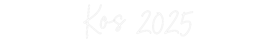 Neónový nápis na mieru: Kos 2025