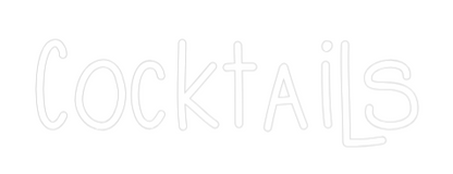 Prilagođeni neonski natpis: Cocktails