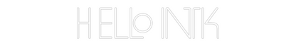 Enseigne au néon personnalisée : H Ello Ink