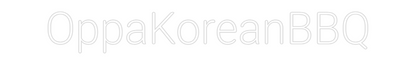 Mukautettu led neon: OppaKoreanBBQ