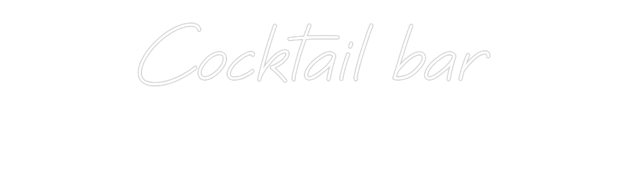 Vlastný neónový nápis: Koktailový bar
