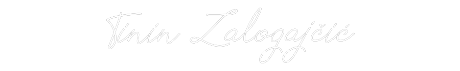Prilagođeni neonski natpis: Tinin Zalogaj...