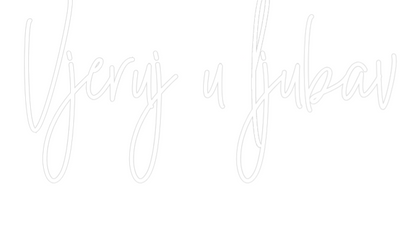 Prilagođeni neonski natpis: Vjeruj u ljubav