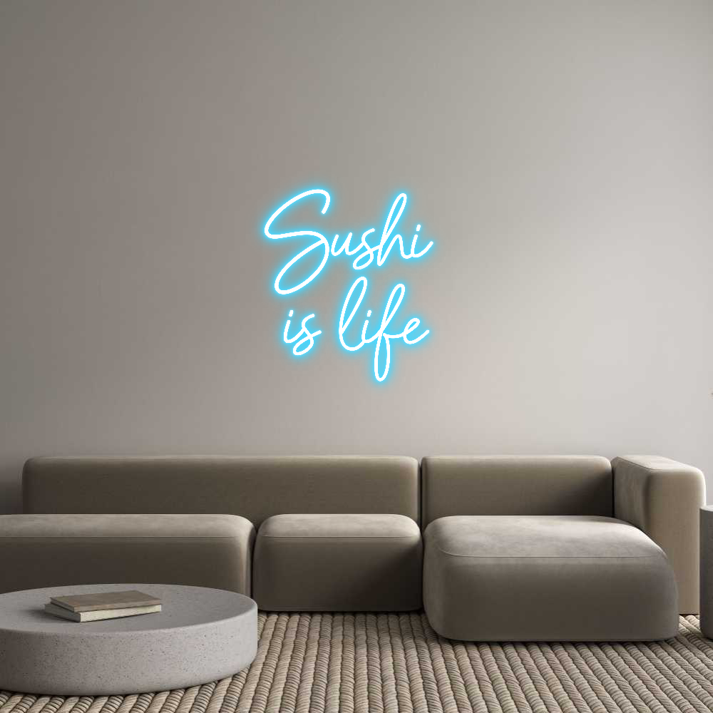 Mukautettu led neon: Sushi 
is life