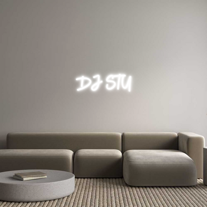 Custom Neon Sign: DJ Stu
