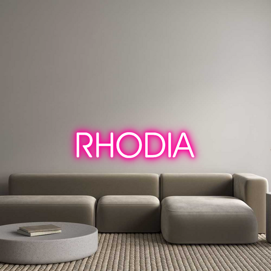 Custom Neon Sign: RHODIA 