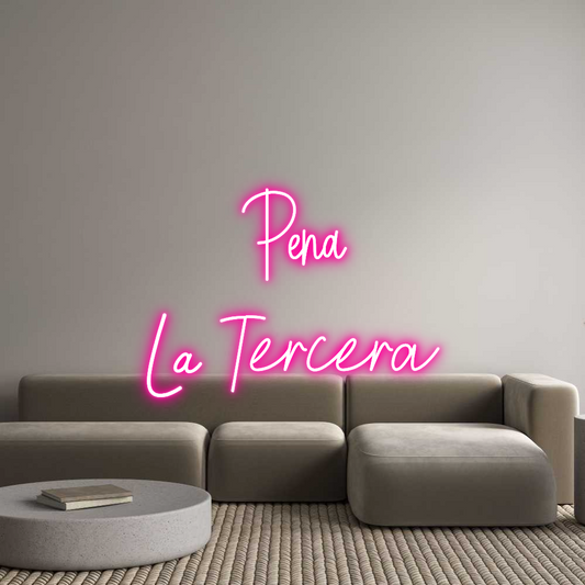 Letrero de Neón Personalizado: Peña 
La Ter...
