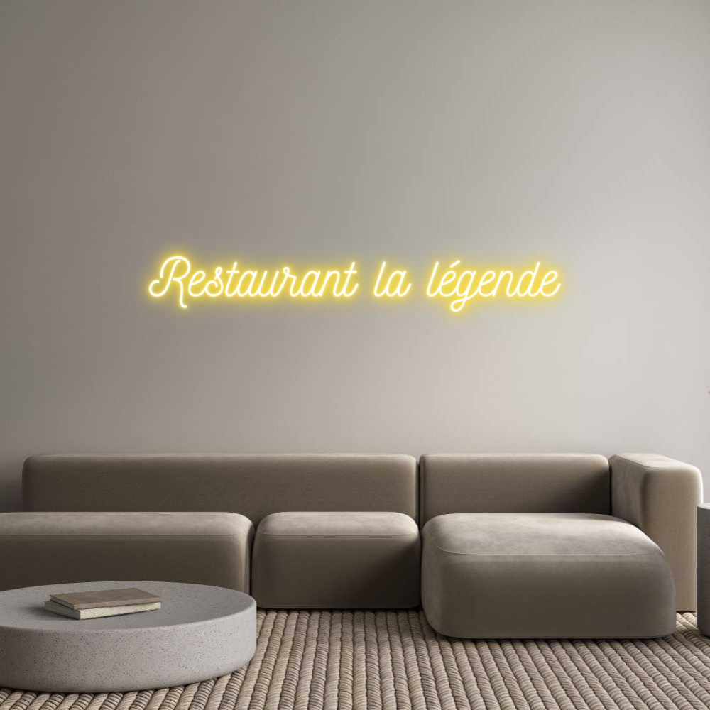 Enseigne au néon personnalisée : Restaurant la...