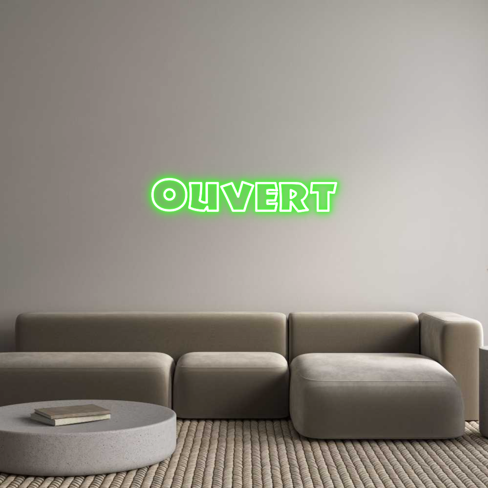 Enseigne au néon personnalisée : Ouvert