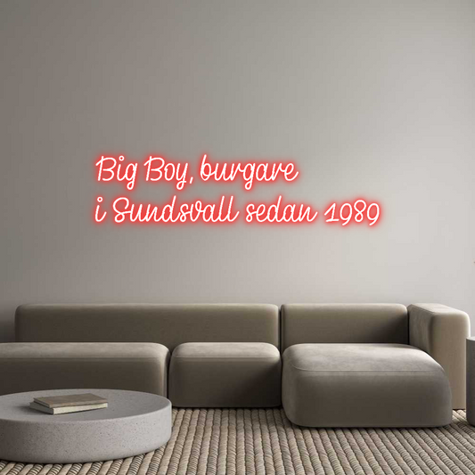 Custom Neon Sign: Big Boy, burg...