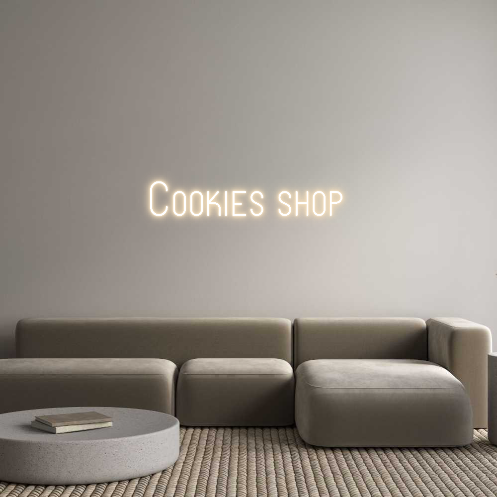 Enseigne au néon personnalisée : Cookies shop