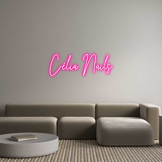 Custom Neon Sign: Célia Nails