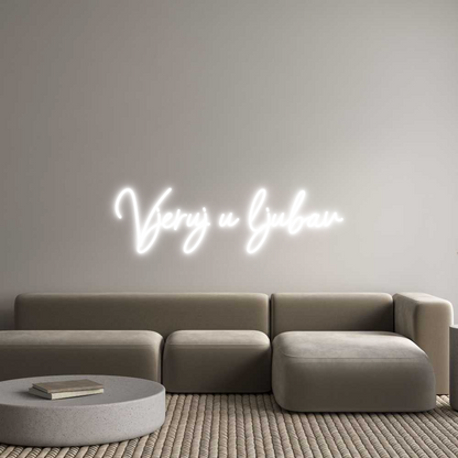 Prilagođeni neonski natpis: Vjeruj u ljubav