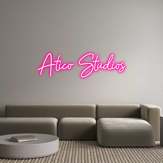 Custom Neon Sign: Ático Studios