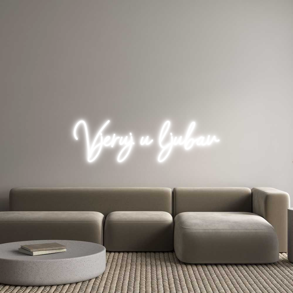 Prilagođeni neonski natpis: Vjeruj u ljub...