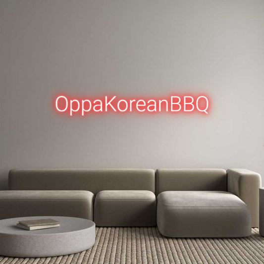Mukautettu led neon: OppaKoreanBBQ