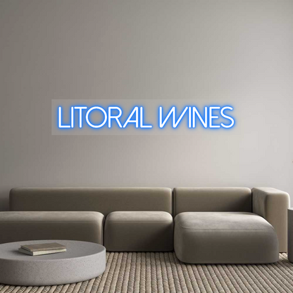 Персонализиран неонов знак: LITORAL WINES