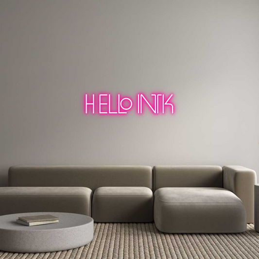 Enseigne au néon personnalisée : H Ello Ink