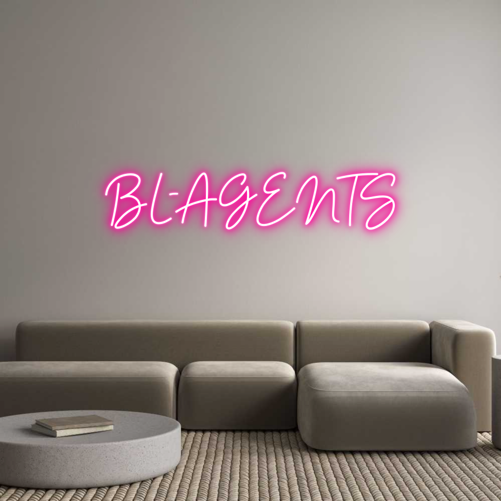 Enseigne au neon personalisée: BL-AGENTS