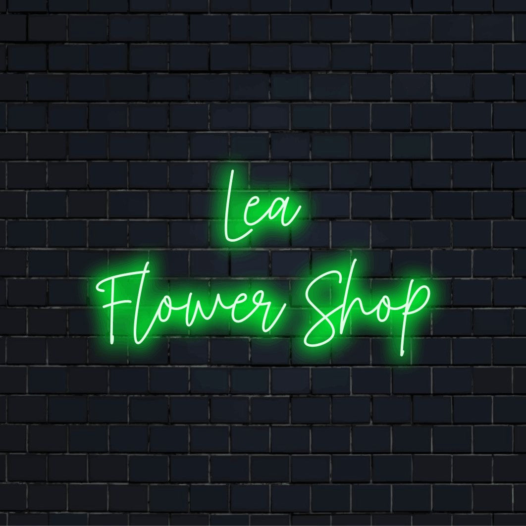 Lea Flower Shop Personalized LED Neon Sign | Custom Light – The Art Neon