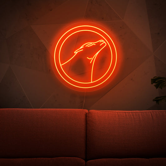 The lioness neon sign is a powerful addition to wildlife-themed decor, radiating strength and emitting a captivating light.